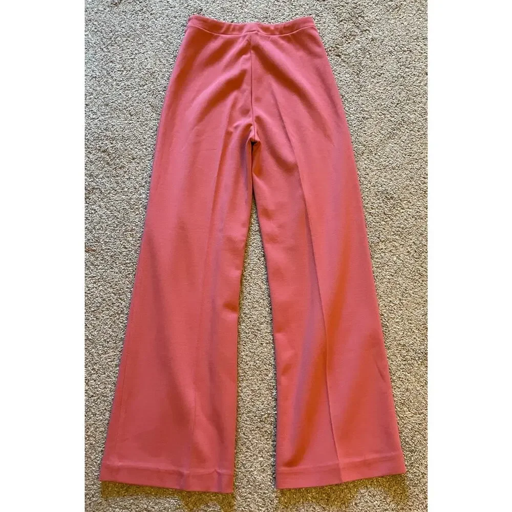 Vintage Womens 2-piece Set Button Shirt Pants Sz Small Classic 80s Travel Office - Picture 10 of 12